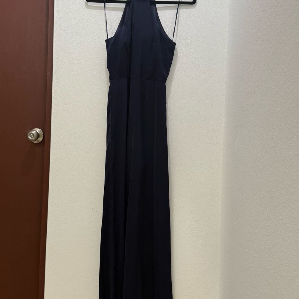 Elegant Navy Blue Halter Jumpsuit